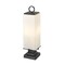 Z-Lite Sana 3 Light Outdoor Pier Mounted Fixture, Black & White Opal 593PHBS-SQPM-BK - alternate 3
